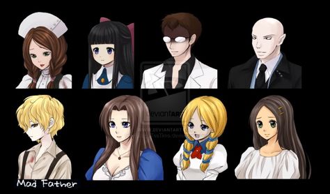 Mad Father Characters Mad Father Fanart, Alice Mare, Witches House, Mad Father, Corpse Party, Yandere Games, I Love Games, Rpg Horror Games, Indie Horror