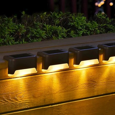 Solar Step Light Waterproof Courtyard Lights Fence Decor Wall Lamp Outdoor Railing Stair Step Decorative Lighting 2024 - GBP £2 Deck Step, Fence Yard, Fence Lights, Solar Step Lights, In-ground Lights, Solar Fence Lights, Led Deck Lighting, Waterproof Led Lights, Railings Outdoor