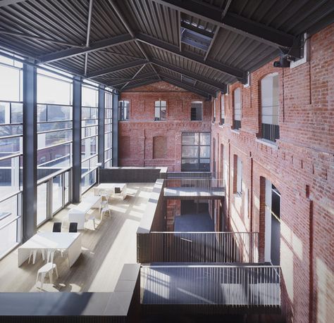 © Julien Lanoo Architecture Renovation, Music Academy, Factory Architecture, Renovation Architecture, Industrial Architecture, Brick Architecture, Cultural Architecture, Adaptive Reuse, Architecture Old