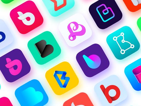 App Icon Options by Andru Gavrish App Icon Inspiration, Brand Icon Design, App Logo Design, Messenger Stickers, Apps Logo, Launcher Icon, Logo Design App, App Logos, Ui Ux 디자인