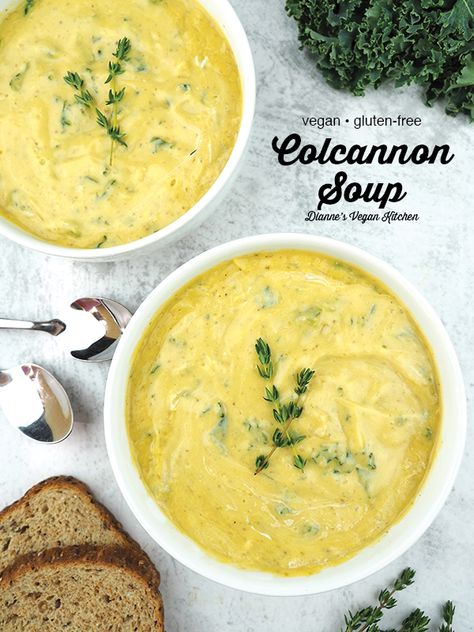 Vegan Colcannon, Colcannon Soup Recipe, Colcannon Soup, Irish Potato Bites, Colcannon Potatoes, Irish Colcannon, Colcannon Recipe, Tempeh Bacon, Plant Based Soups