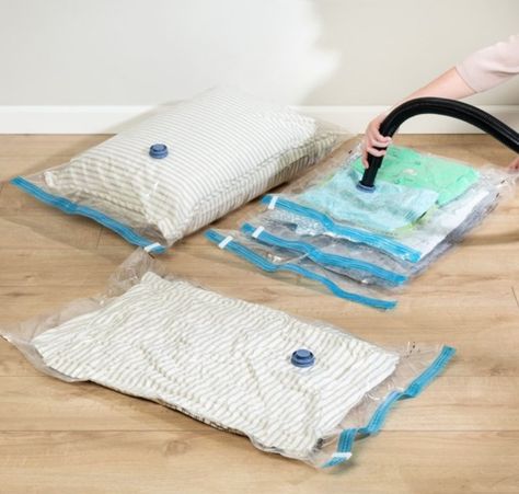 A set of vacuum-sealed bags to smartly store away all your seasonal clothes that you just can't deal with right now. Vacuum Seal Storage Bags, Vacuum Sealer Bags, Packing Clothes, Vacuum Storage Bags, Yarn Storage, Storing Clothes, Vacuum Storage, Vacuum Bags, Bags Aesthetic