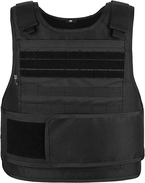 AmazonSmile: Snacam Tactical Airsoft Vest Molle Vest (Black) : Sports & Outdoors Techwear Vest, Cyberpunk Helmet, Molle Vest, Techwear Outfits, Molle Webbing, Utility Vest, Plate Carrier, Tactical Vest, Men Fits