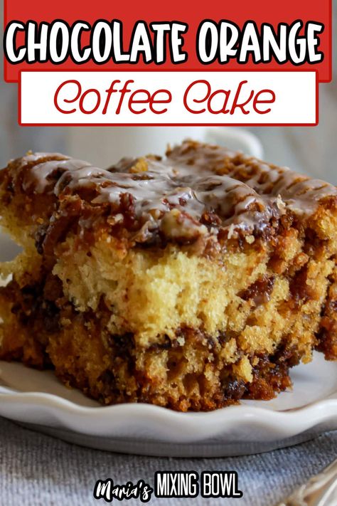 Orange Roll Coffee Cake, Orange Coffee Cake, Classic Coffee Cake, Chocolate Cake With Coffee, Chocolate Deserts, Orange Chocolate Cake, Fresh Orange Juice, Coffee Cake Recipe, Orange Chocolate