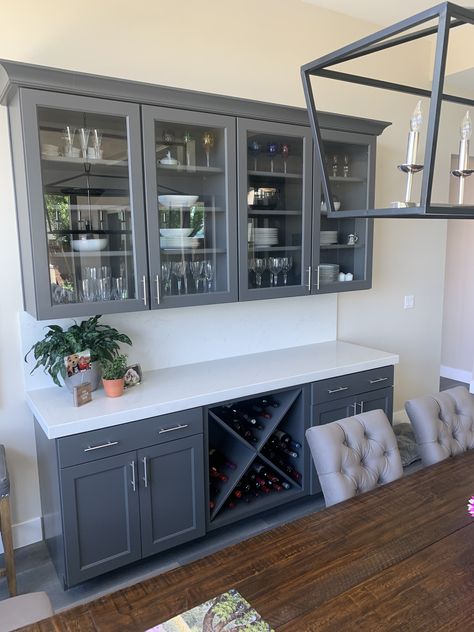 Dinning Area Cabinet, Dinning Room Cabinets Ideas, Modern Farmhouse China Cabinet, Dinning Room Buffet Cabinet, Kitchen Display Cabinet Ideas, Dining Room Cabinet Ideas, Dining Room Cabinets Built In Buffet, Glass Kitchen Cabinets Decor, Kitchen Glass Cabinets Display Ideas