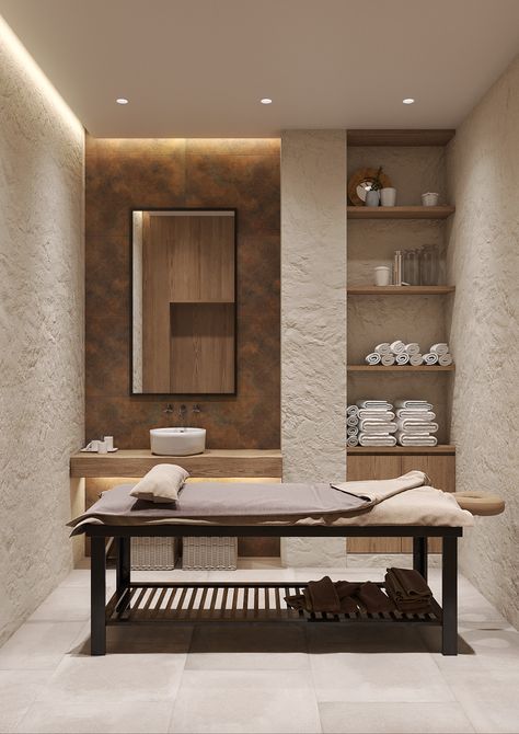 SPA in the hotel :: Behance Sauna Room Design, Wellness Spa Design, Sheet Presentation, Spa Room Design, Spa Design Interior, Spa Massage Room, Massage Room Design, Home Spa Room, Spa Area