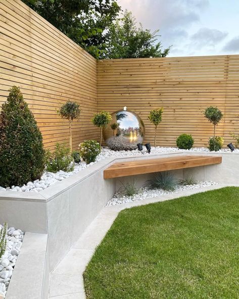 Garden Paving Ideas, Small Back Gardens, Paving Ideas, Small Garden Landscape, Garden Seating Area, Backyard Oasis Ideas, Modern Backyard Landscaping, Back Garden Design, Garden Paving