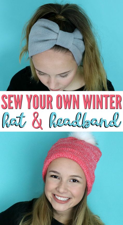 This  year I have been trying to tackle an array of sewing projects and so instead of  buying a winter hat or headband, I decided to sew my own with a handmade  touch.  Not only did I sew them, but I made of video tutorial so you can  sew your own too! .  #sewing #sewingideas #sewingprojects  #easysewingideas #sewingprojectsforbeginners #sewingforbeginners  #sewingprojectsforteens #easysewingideas Ear Warmer Sewing Pattern, Diy Winter Hats, Diy Winter Hat, Head Warmer, Fleece Headbands, Hat Headband, Diy Winter, Sewing Things, Simple Crafts