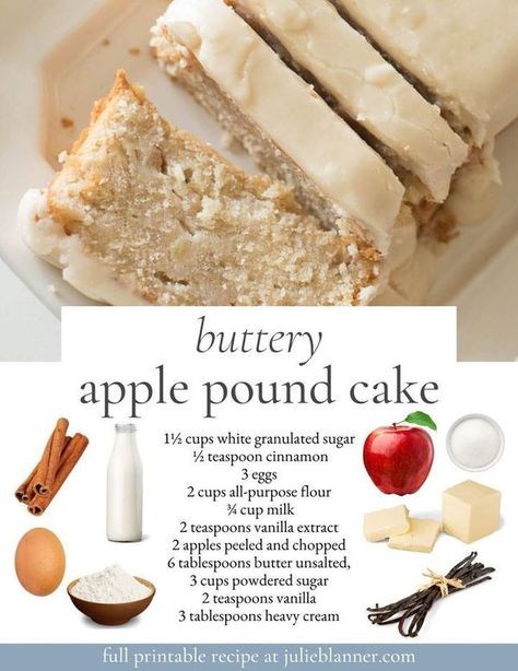 Apple Pound Cake, Lush Desserts, Cupcakes Decorating, Cake Slices, Best Holiday Cookies, Julie Blanner, Loaf Cakes, I Am Baker, Fun Baking