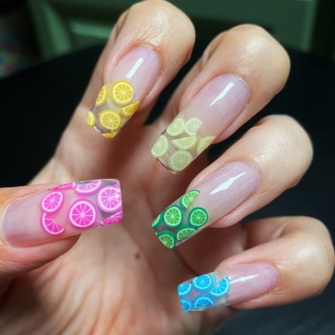 Fruit Slice Nails, Clear Fruit, Fruit Nails, Fruit Slice, Nail Art, Fruit, Nails, Quick Saves, Art