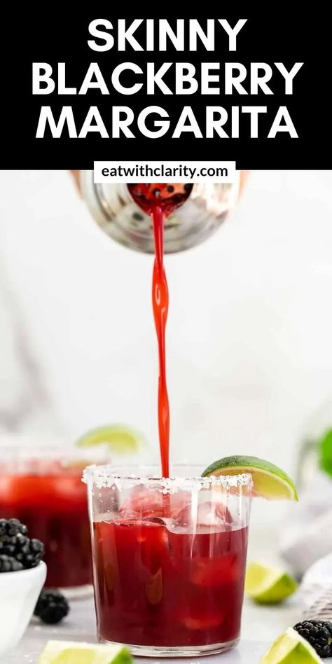 Blackberry Margarita Recipe, Blackberry Margarita, Orange Liquor, Spring Cocktail, Margarita Ingredients, Easy Margarita, Margarita On The Rocks, Refreshing Summer Cocktails, Refreshing Cocktail