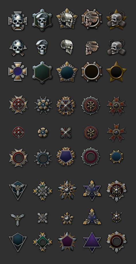 Emblem / Badge / Icon Design on Behance Gaming Badges, Game Emblems, Badge Icon, Architecture Tattoo, Game Ui Design, Game Icon, Ui Inspiration, Ui Elements, Badge Design