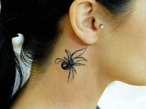 Black widow tattoo Black Widow Tattoo, Best 3d Tattoos, Tattoo Son, 16 Tattoo, Hyper Realistic Tattoo, Optical Illusion Tattoo, Armor Tattoo, Neck Tattoos Women, Meaningful Tattoos For Women