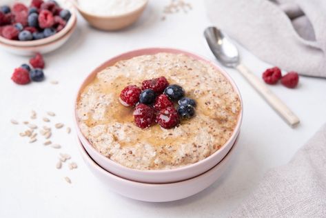 Easy Keto Hot Cereal | Carb Manager Keto Hot Cereal, Chocolate Extract, Keto Cereal, Hot Cereal, Filling Breakfast, Flavored Syrup, Spiced Coffee, Cereal Recipes, Recipe Steps