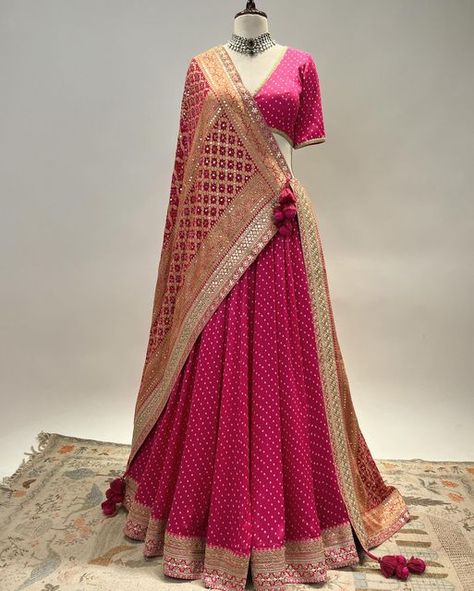 Bandhej Lehenga, January 15, Desi Fashion, Lehenga, Desi, Instagram