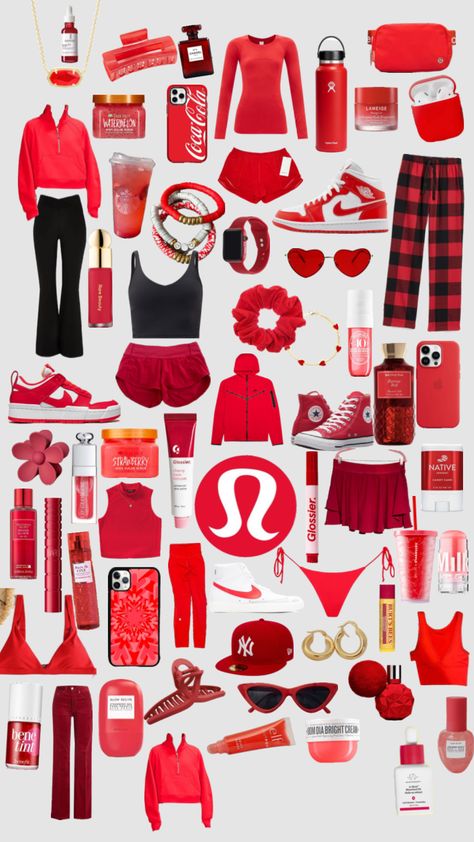 Preppy Christmas Clothes, Preppy Outfits Red, Red Preppy Outfit Aesthetic, Red Preppy Outfit, Red Wishlist, Preppy Cristmas, Christmas Outfits Teens, Preppy Christmas Outfit, Red Preppy