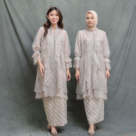 Model Dress Brokat Modern, Rok Tenun, Brokat Modern, Dress Brokat Modern, Model Dress Kebaya, Kondangan Outfit, Dress Muslim Modern, Korean Style Dress, Kebaya Lace