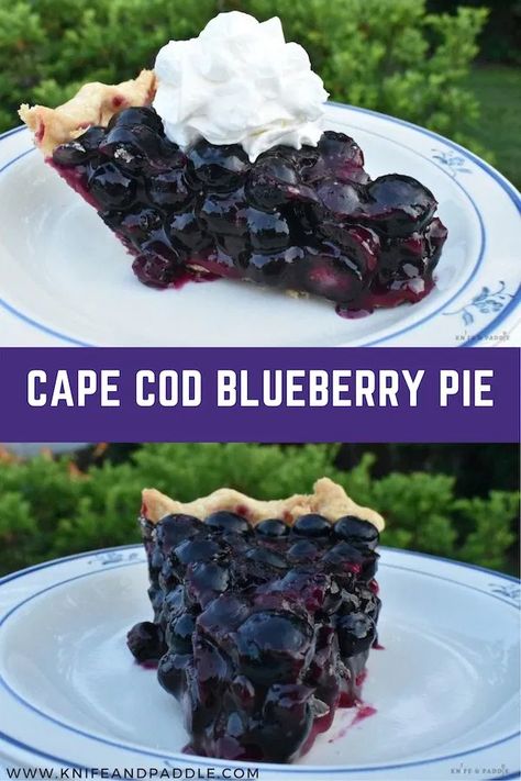 Cape Cod Blueberry Pie • www.knifeandpaddle.com Lemon Blueberry Pie, Desert Pies, Blueberry Ideas, Best Blueberry Pie, Blueberry Pies, Blueberry Patch, Blueberry Desserts Recipes, Baked Pies, Fresh Strawberry Pie