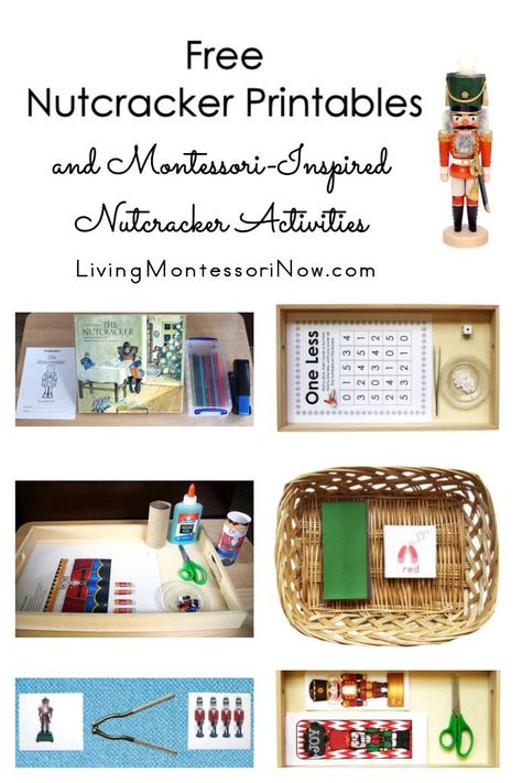 Lots of free Nutcracker printables and Montessori-inspired Nutcracker activities for multiple ages; perfect for classroom or homeschool during the Christmas season - Living Montessori Now Nutcracker Printables, Nutcracker Activities, Winter Sensory Bin, Montessori Kindergarten, Christmas Activities For Kids, Preschool Themes, Teaching Aids, Homeschool Preschool, Teaching Kindergarten