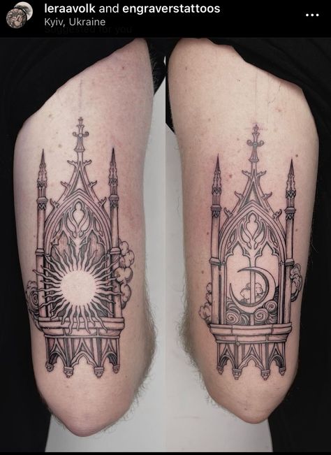 Cathedral Window Tattoo, Cathedral Tattoo, Ornate Tattoo, Window Tattoo, Black Sleeve Tattoo, Gotik Tattoo, Paris Tattoo, Bookish Tattoos, Mystical Tattoos