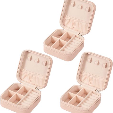 Bridesmaids Gifts On the Go Jewelry Box for Necklaces, rings, earrings, portable mini jewelry organizer Box For Rings, Jewelry Box Organizer, Travel Necklace, Travel Jewelry Organizer, Jewelry Organizer Storage, Leather Jewelry Box, Travel Jewelry Box, Box Organizer, Jewelry Organizer Box