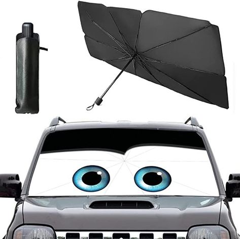 For all you Disney Cars fans, a window shade for your car! Windshield Shade, Fashion Umbrella, Windshield Sun Shade, Shade Umbrellas, Car Sun Shade, As Seen On Tv, Black Eyes, Front Windows, Car Windshield