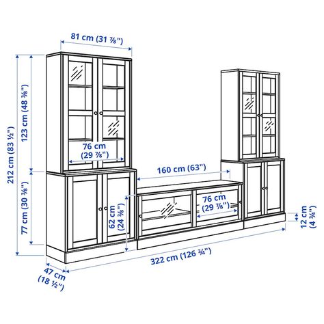 Ikea Havsta, Ikea Tv, Tv Bank, Tv Bench, Storage Furniture Living Room, Tv Storage, Tempered Glass Shelves, Mobile Tv, Glass Cabinet Doors