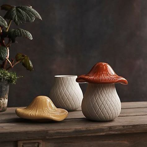 Mushroom Jar, Pottery Inspo, Mushroom Decor, Pinch Pots, Ceramics Pottery Art, Forest Floor, Ceramics Projects, Ceramic Jars, Arte Inspo