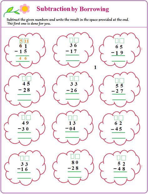 Subtracting With Borrowing Worksheets Subtraction Activities For Grade 2, Borrowing Math Worksheet, Subtraction Up To 20 Worksheets, How To Teach Borrowing In Subtraction, Borrowing Subtraction Worksheet For Grade 2, Substraction 20 Worksheet, Teaching Borrowing In Subtraction, Borrowing Subtraction Worksheet, Subtraction Borrowing