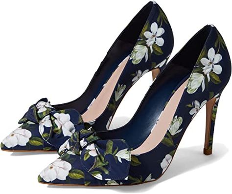 Ted Baker Women's Hyra Pump #Amazon #Fashion #Pump #Promotion Butterfly Heels, Bow High Heels, Floral Pumps, Velvet Pumps, Court Heels, Platform High Heel Shoes, Floral Heels, Suede High Heels, Heels High