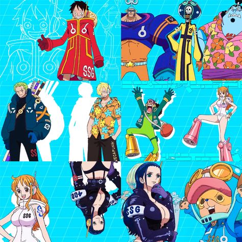 One Piece Egghead, Blue One Piece, One Peice Anime, One Piece Drawing, One Piece Images, Danganronpa Characters, Anime Wolf, One Piece Pictures, One Piece Outfit