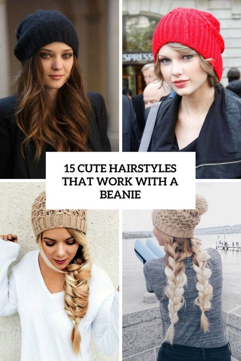 cute hairstyles that work with a beanie cover Beanie Hairstyles, Trendy We Fryzurach, Epic Hair, Old Hairstyles, Cute Beanies, Hairstyle Trends, Beanie Style, Athletic Hairstyles, Curly Bob Hairstyles