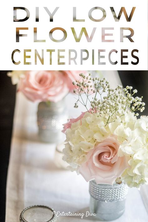 Fake Flower Centerpieces, Pink Flower Centerpieces, Simple Floral Centerpieces, Rose Gold Centerpiece, Diy Floral Centerpieces, Diy Vases, Cupcakes Pink, Fake Flower Arrangements, Iphone Pink