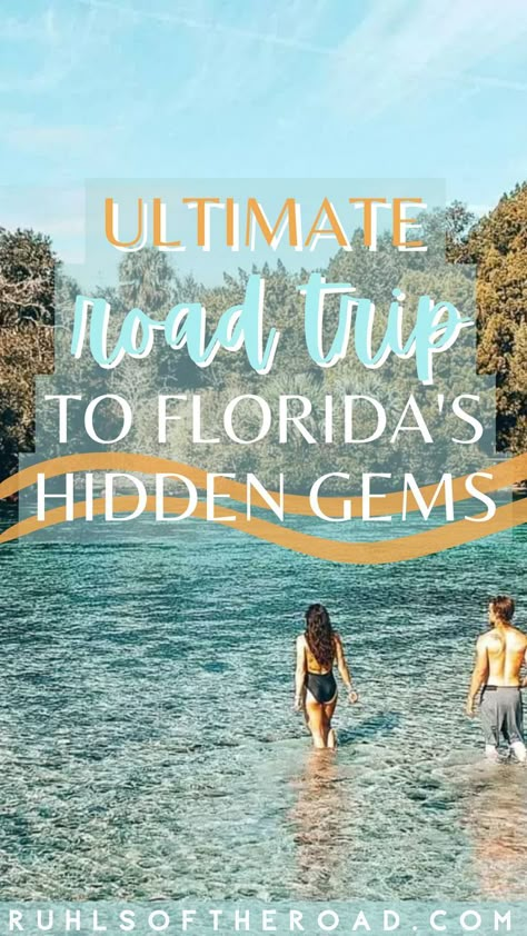 Florida is full of so mant gorgeous adventures. We found these hidden gems on our road trip through florida and you need to see them too! From snorkeling to hiking we found all of the best kept secrets of Florida. If you are planning a quick trip or a long road trip through florida be sure to check all of these beautiful places out. Inland florida is often missed, but that can be a good thing too! These places are tourist free! Warm weather, unbelievable sites, and of course beaches. Florida Road Trip With Kids, Best Road Trips From Florida, Florida Rv Road Trip, Florida Road Trip Itinerary, Florida Gulf Coast Road Trip, A1a Road Trip Florida, Florida Road Trip Ideas, Coco Beach Florida, Road Trip To Florida