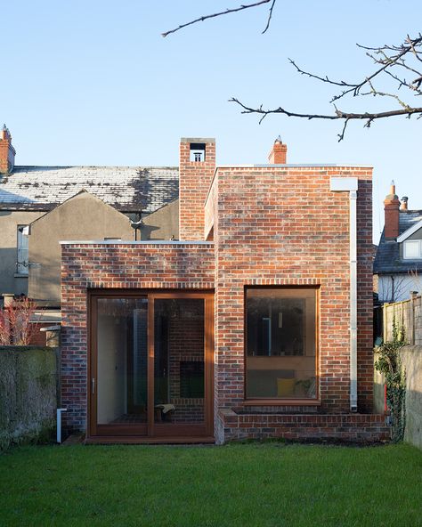 Nine Square, Thirty Nine, House Extension Design, Brick Exterior House, Brick Architecture, Village House Design, Brick Design, Contemporary House Design, Home Building Design