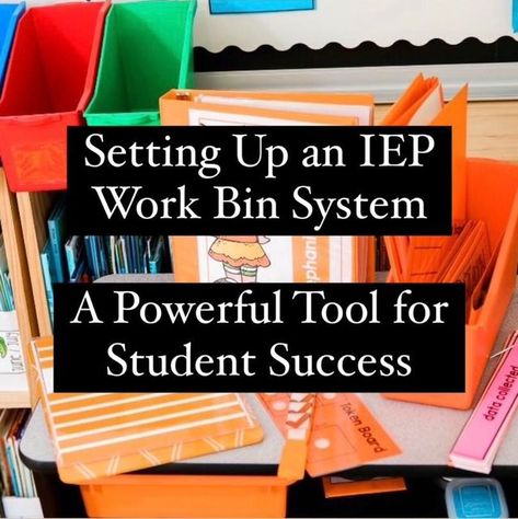 839 likes, 1,144 comments - mrsdscorner on June 27, 2024: "Ever feel like you need to do all the things but just are not sure how? I get it 😅

As a special education teacher, we have a lot on our plate! Trying to collect data for each of our students IEP goals can be tricky and honestly overwhelming. An IEP work bin system is a great way for students to work on their goals while you also collect data! One of my favorite things about it is that it also helps you to stay organized along the way. Iep Goal Bins, Iep Organization, Work Bins, Iep Meetings, Special Ed Teacher, Iep Goals, Learning Support, Student Success, I Get It