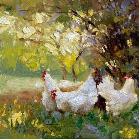 Pallete knife Rooster Painting, Chicken Painting, Rooster Art, Farm Art, Soyut Sanat Tabloları, Chicken Art, Palette Knife Painting, Paintings I Love, Arte Animal