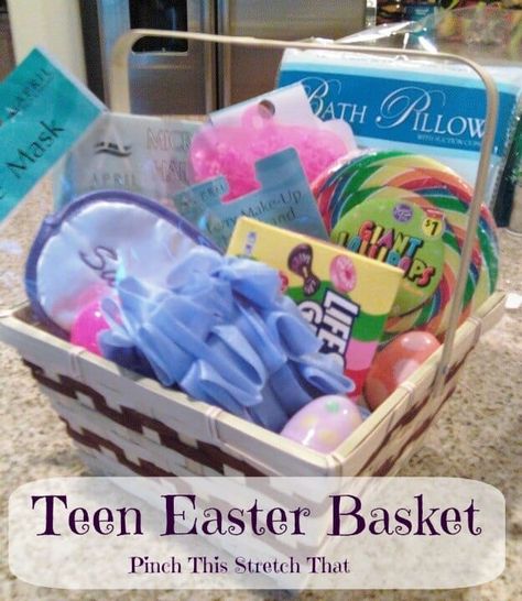 If you are looking for some creative inspiration for your Easter baskets this year, here are 10 Easter Basket Ideas for Teens and Tweens! Easter Basket Ideas For Teens, Beauty Gift Basket, Teen Easter Basket, Homemade Easter Baskets, Easter Pail, Fun Easter Baskets, Easter Bouquet, Girls Easter Basket, Easter Basket Ideas