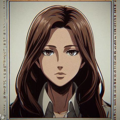 Brown Haired Anime Woman, Aot Oc Female, Brown Hair Anime, Brunette Pfp, Ohshc Oc, Brown Hair Pfp, Aot Oc, Brown Hair Anime Characters, Profile Pictures Instagram