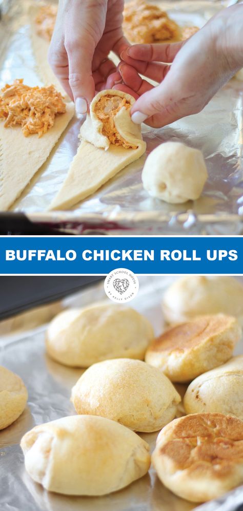 Buffalo Chicken Roll Ups, Buffalo Chicken Roll Up, Buffalo Chicken Appetizers, Buffalo Chicken Rolls, Chicken Roll Ups, Party Snacks Easy, Chicken Roll, Chicken Appetizers, Savory Pies