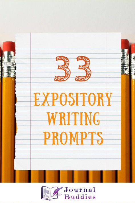 Expository writing is a method of writing where the author explains a topic to the reader. Here are 33 expository writing ideas for all ages. Kids Journal Prompts, Expository Writing Prompts, High School Journal, Middle School Writing Prompts, Prompts For Journaling, Middle School Education, School Writing Prompts, Best Journal Prompts, Free Printable Journal