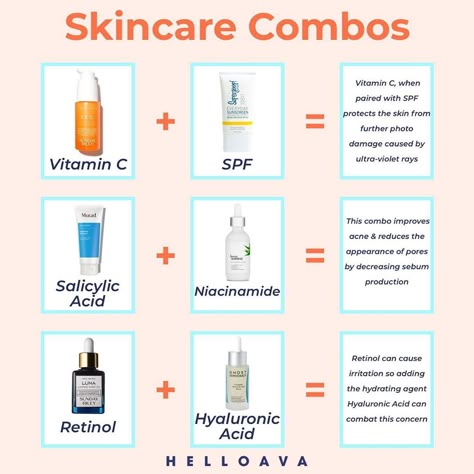 Skin Care Pairing, Retinol Pairing, Skincare Pairing, Combo Skin Care Routine, Esthetic Tips, Cosmetics Moodboard, Skincare Combos, Esthetician Education, Skincare Combination