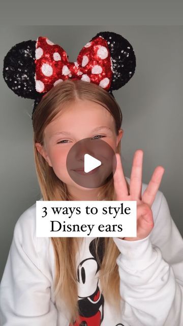 Fun Disney Hairstyles, Buzz Lightyear Hairstyles, Hairstyle For Disney Ears, Hairstyles For Minnie Mouse Ears, Cute Hairstyles To Wear With Disney Ears, How To Style Hair With Minnie Ears, Minnie Ear Hairstyles, Easy Hairstyles For Disneyland, Cute Hair For Disney World