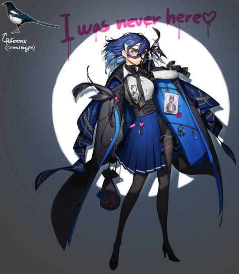 ArtStation - magpie phantom thief, Rinotuna Rinotuna Character Design, Rinotuna Art, Thief Character, Phantom Thief, Korean Artist, Magpie, Rwby, An Anime, Fantasy Character Design