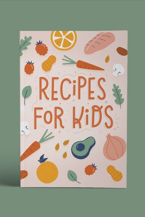 Kids Cook Book, Cookbook Cover Design, Recipe Illustration, Recipe Design, Recipe Book Design, Childrens Book Cover, Kids Cookbook, Cookbook Design, Front Page Design