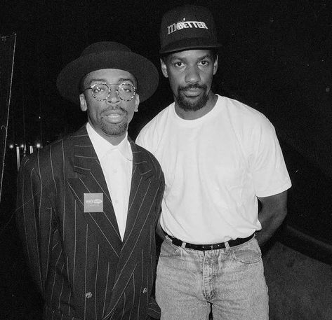 @throwback_buzz shared a photo on Instagram: “Denzel & Spike Lee 😻🤎🙌🏾 . . Mo’ Better Blues ‘90 . . . . . . . . #denzelwashington #spikelee #mobetterblues #throwback #throwbackbuzz #90s…” • Aug 28, 2020 at 12:43am UTC Legendary Pictures, 90s Fashion Men, 90s Hip Hop Fashion, Spike Lee, Black Hollywood, Denzel Washington, Black Excellence, Black Culture, Fitness Inspo