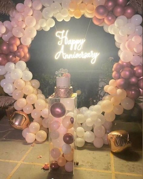 25th Anniversary Decoration Ideas At Home, 25th Anniversary Party Decorations, 25th Anniversary Decorations, Birthday Room, 25 Anniversary, 25th Anniversary Party, Birthday Cake For Mom, Birthday Flowers Bouquet, Birthday Room Decorations