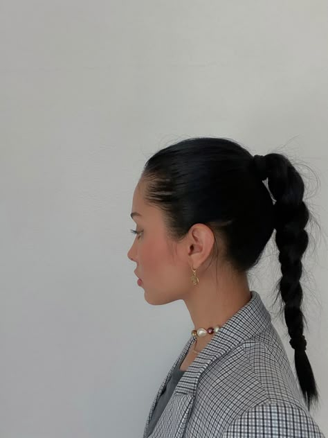 High Ponytail Plait, High Braided Ponytail Hairstyles, Sleek Ponytail Braid, High Braided Ponytail, Haze Aesthetic, High Ponytail Braid, Slicked Back Hairstyles, Aesthetic Wallpaper Backgrounds, Pretty Girl Aesthetic