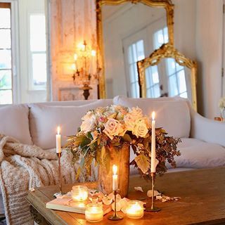 Modern French Country Style, Courtney Allison, Eclectic French Country, Evening View, Modern French Country, French Country Living Room, Modern French, Romantic Homes, French Country Cottage