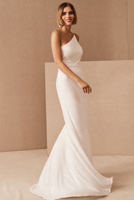 Jenny Yoo Collection Zara Dress | Anthropologie Jenny Yoo Zara Dress, Jenny Yoo Collection, Jenny Yoo Bridesmaid, Convertible Bridesmaid Dress, One Shoulder Neckline, Anthropologie Wedding, Rehearsal Dinner Dresses, Bias Cut Skirt, Jenny Yoo